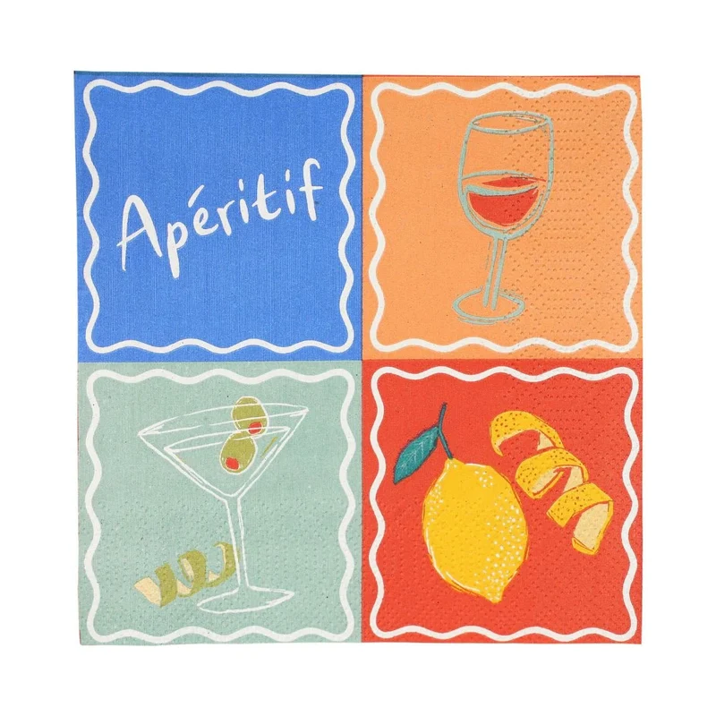 Cocktail-Servietten "Apéritif" 20 Stk.