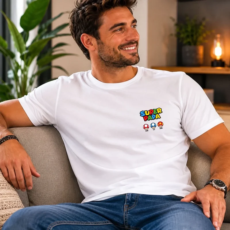 T-Shirt Personnalisé - Super Papa