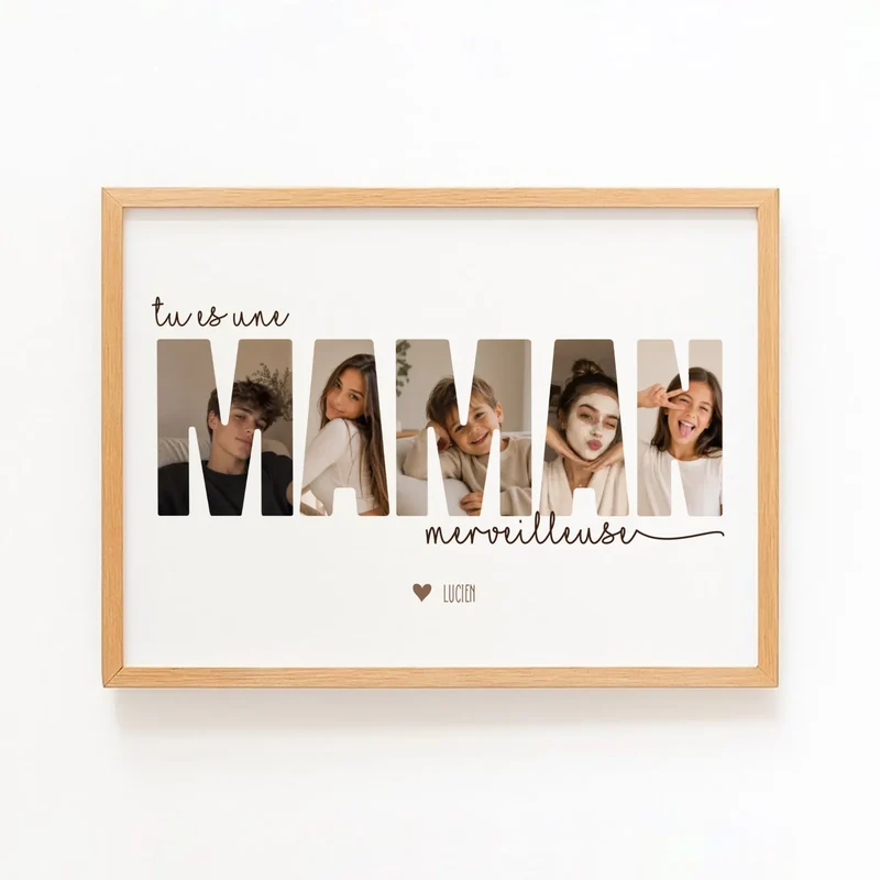 Cadeau fête des mères | Poster meilleure maman personnalisé