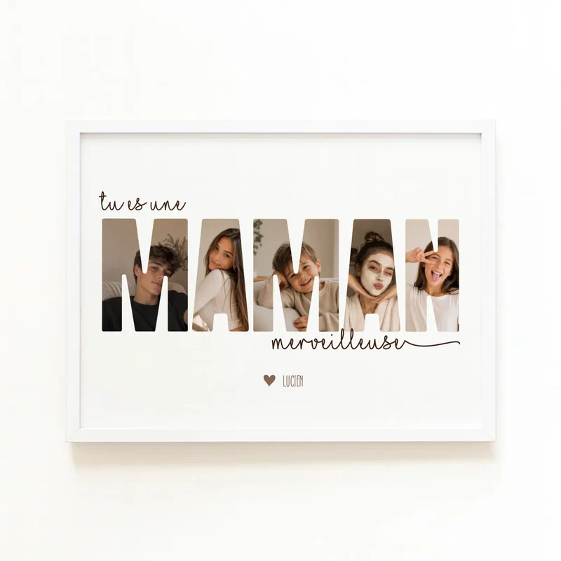 Cadeau fête des mères | Poster meilleure maman personnalisé