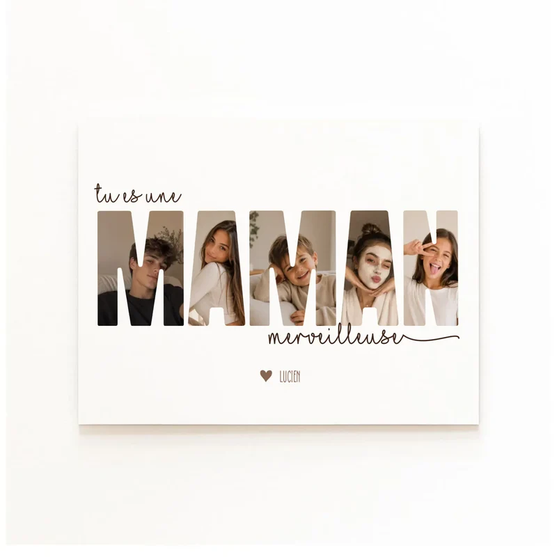 Cadeau fête des mères | Poster meilleure maman personnalisé
