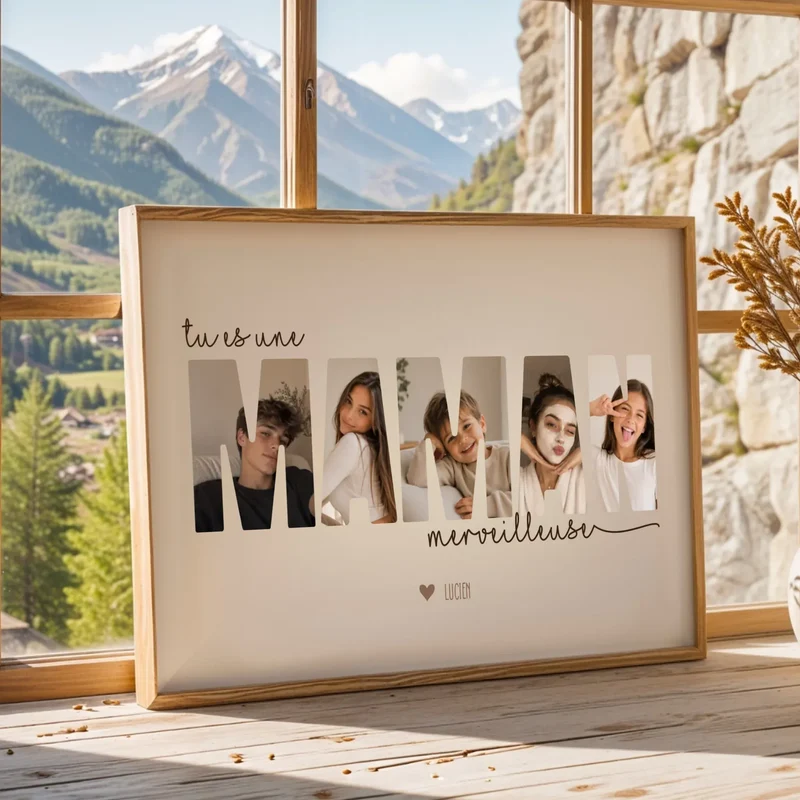 Cadeau fête des mères | Poster meilleure maman personnalisé