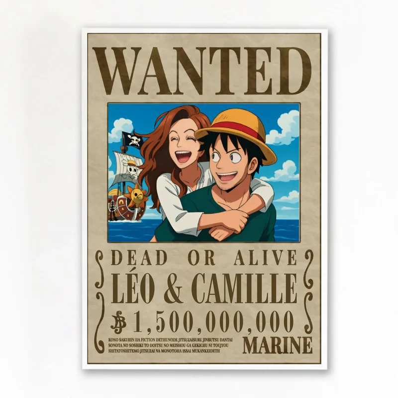 Affiche Personnalisée - Wanted One Pièce