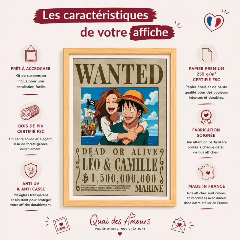 Affiche Personnalisée - Wanted One Pièce