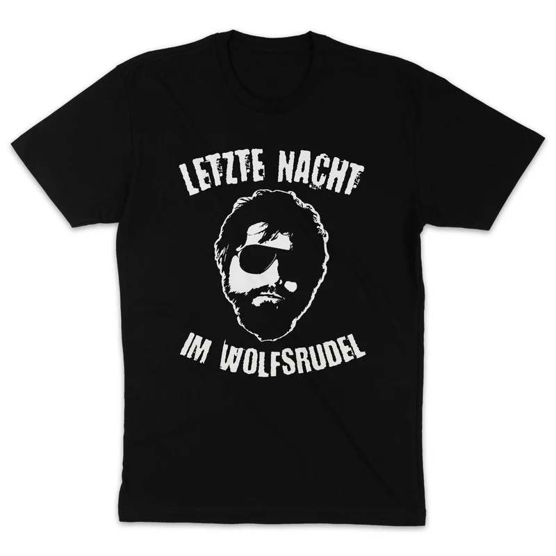 JGA Shirt Männer Letzte Nacht im Wolfsrudel Junggesellenabschied T-Shirts Hangover Shirt JGA Shirts lustig Party Shirts Bräutigam Wolfsrudel