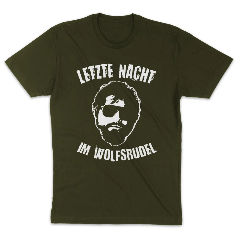 JGA Shirt Männer Letzte Nacht im Wolfsrudel Junggesellenabschied T-Shirts Hangover Shirt JGA Shirts lustig Party Shirts Bräutigam Wolfsrudel