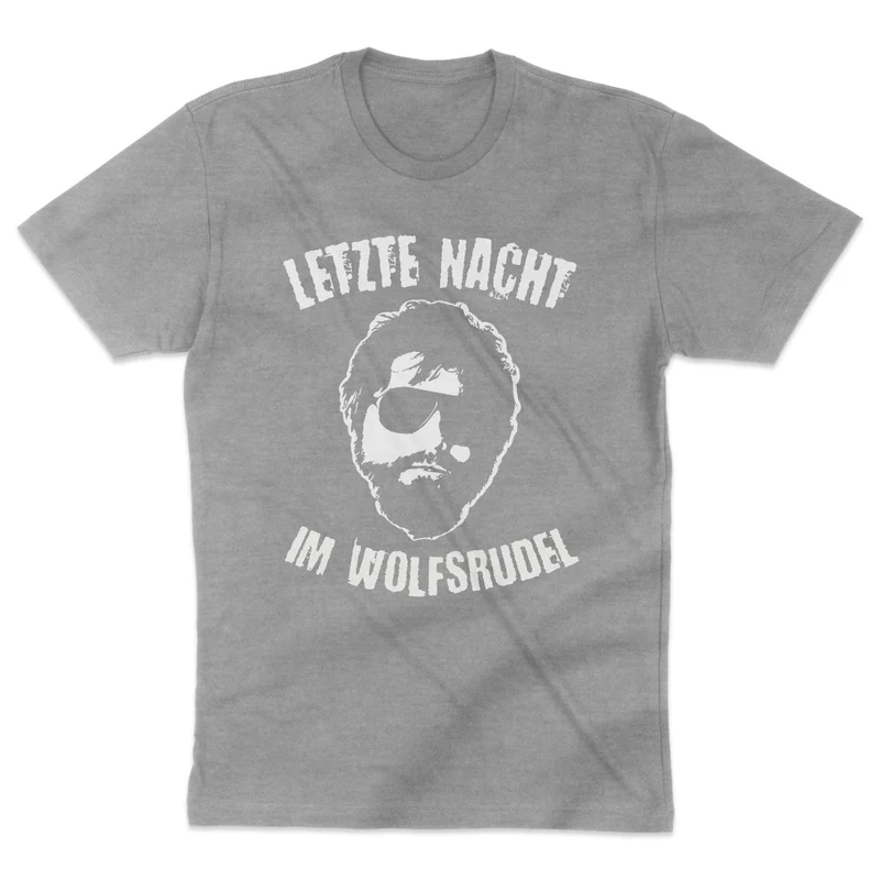 JGA Shirt Männer Letzte Nacht im Wolfsrudel Junggesellenabschied T-Shirts Hangover Shirt JGA Shirts lustig Party Shirts Bräutigam Wolfsrudel