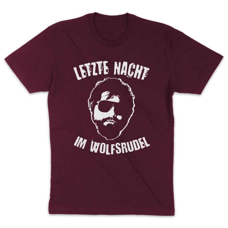 JGA Shirt Männer Letzte Nacht im Wolfsrudel Junggesellenabschied T-Shirts Hangover Shirt JGA Shirts lustig Party Shirts Bräutigam Wolfsrudel