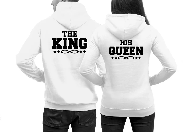 THE KING und HIS QUEEN Hoodies mit Unendlichkeitszeichen im SET