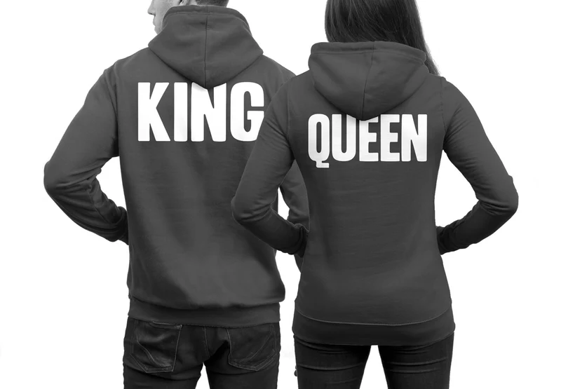 KING QUEEN Hoodies im SET Pärchenpullis und Pärchenpullover im Doppelpack