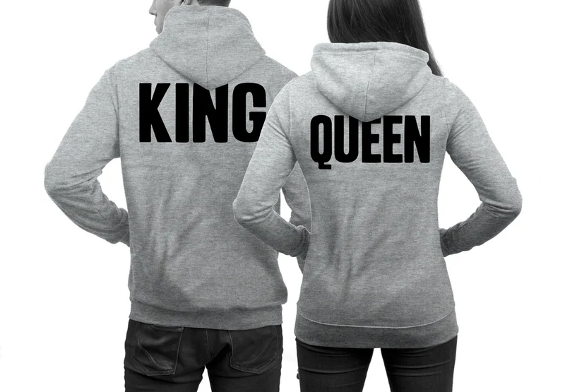 KING QUEEN Hoodies im SET Pärchenpullis und Pärchenpullover im Doppelpack