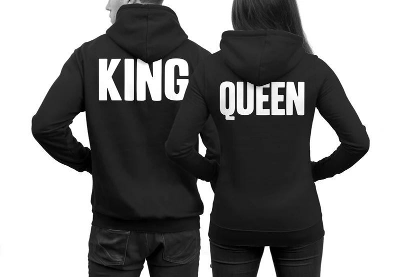 KING QUEEN Hoodies im SET Pärchenpullis und Pärchenpullover im Doppelpack