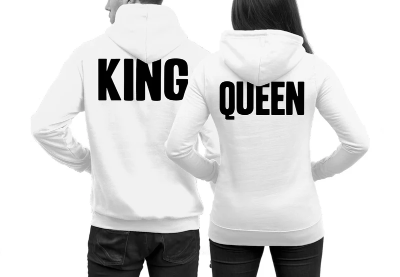 KING QUEEN Hoodies im SET Pärchenpullis und Pärchenpullover im Doppelpack