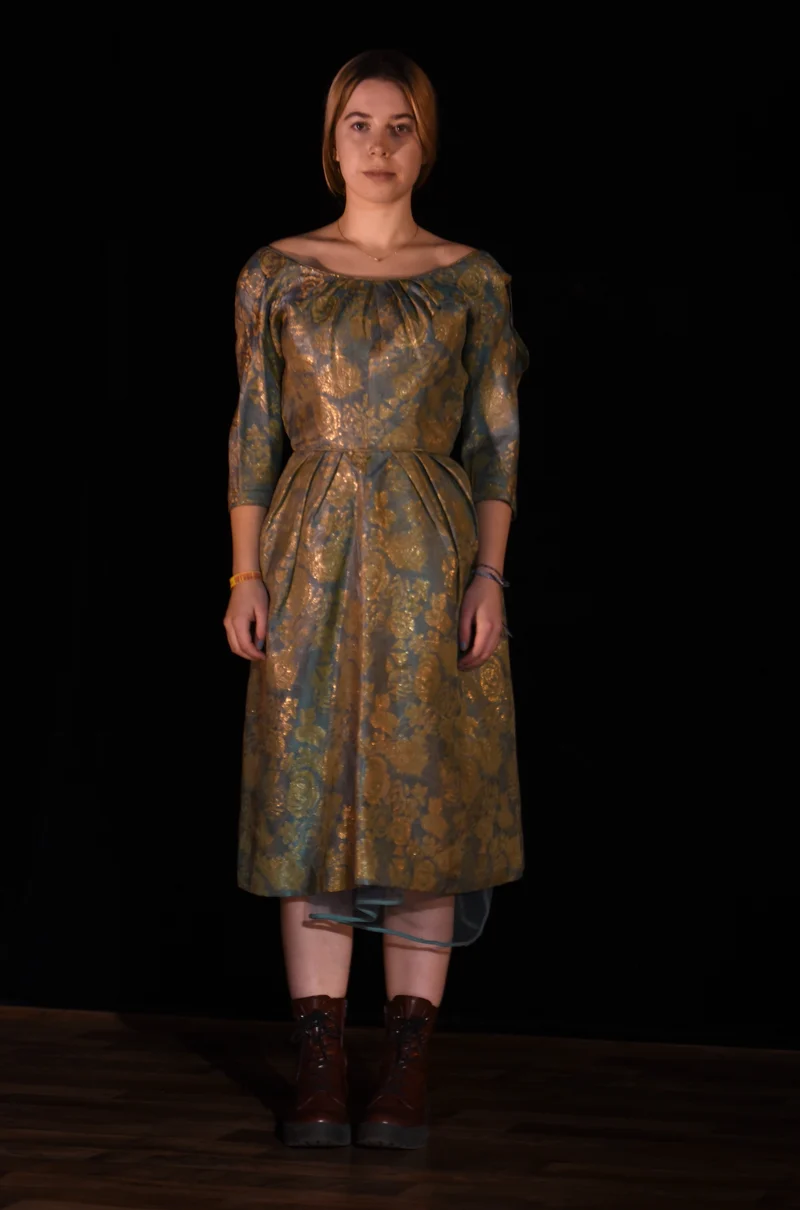Kleid - Geblümtes Kleid - W008
