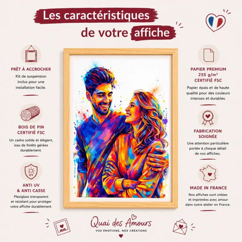 Affiche personnalisée - Couple photo