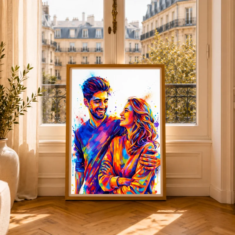 Affiche personnalisée - Couple photo