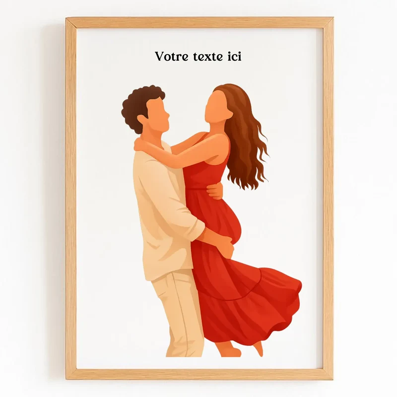 Affiche personnalisée - Photo en illustration minimaliste