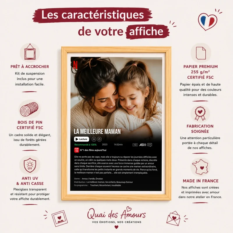 Affiche Netflix Personnalisée - Cadeau Maman