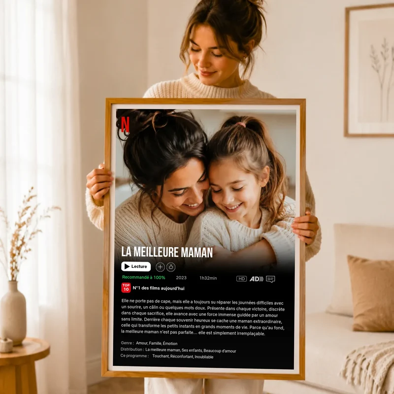 Affiche Netflix Personnalisée - Cadeau Maman