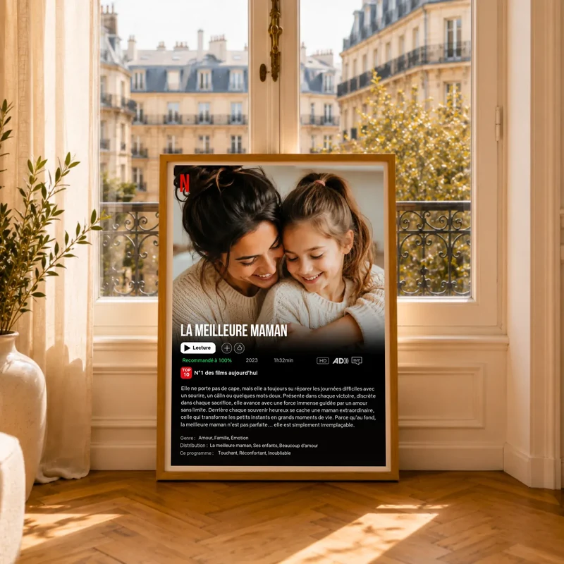 Affiche Netflix Personnalisée - Cadeau Maman