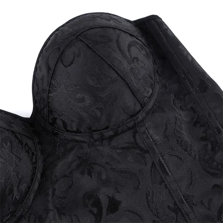 Gothic-Schnürkorsett aus Jacquard für Damen mit Überbrustumfang