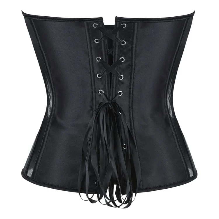 Gothic-Überbrustkorsett mit unregelmäßiger Schnürung für Damen