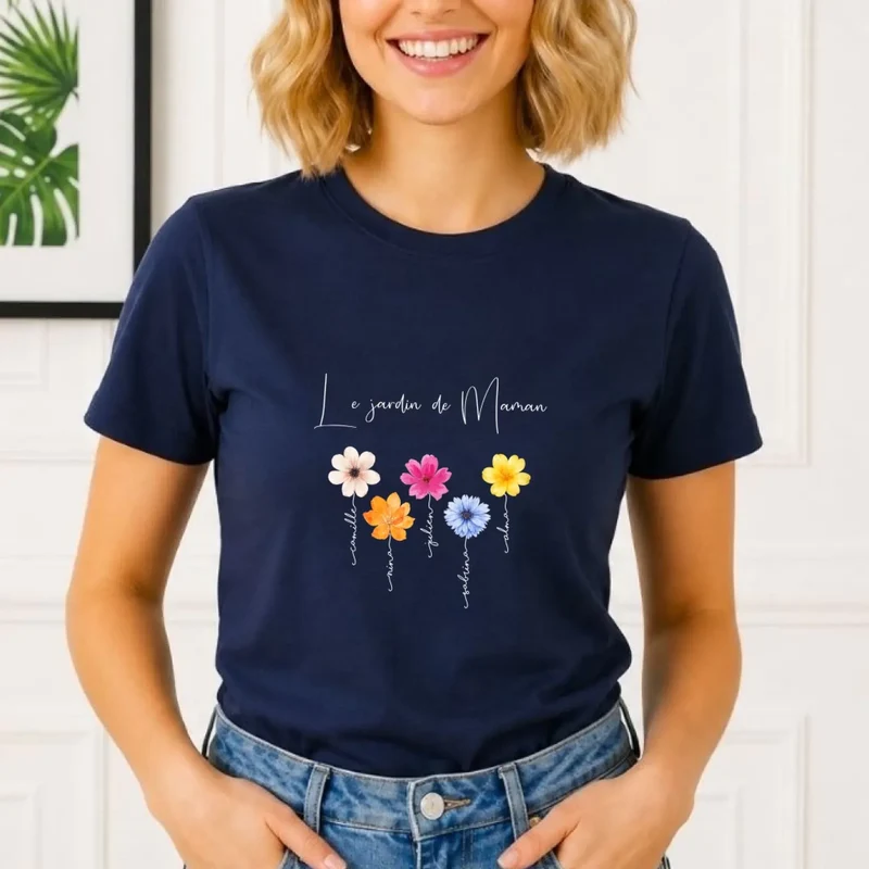 T shirt personnalisé maman | Le jardin de maman