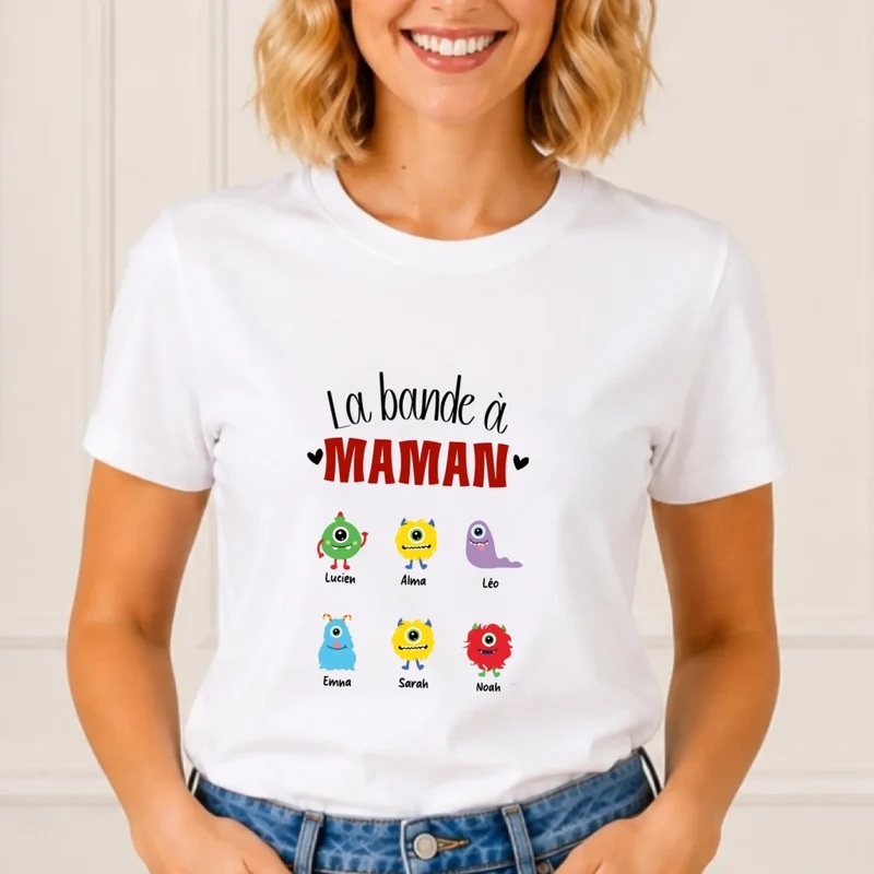 Cadeau fête des mères jeune maman - T shirt personnalisé