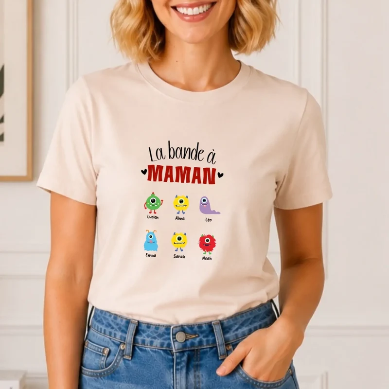 Cadeau fête des mères jeune maman - T shirt personnalisé