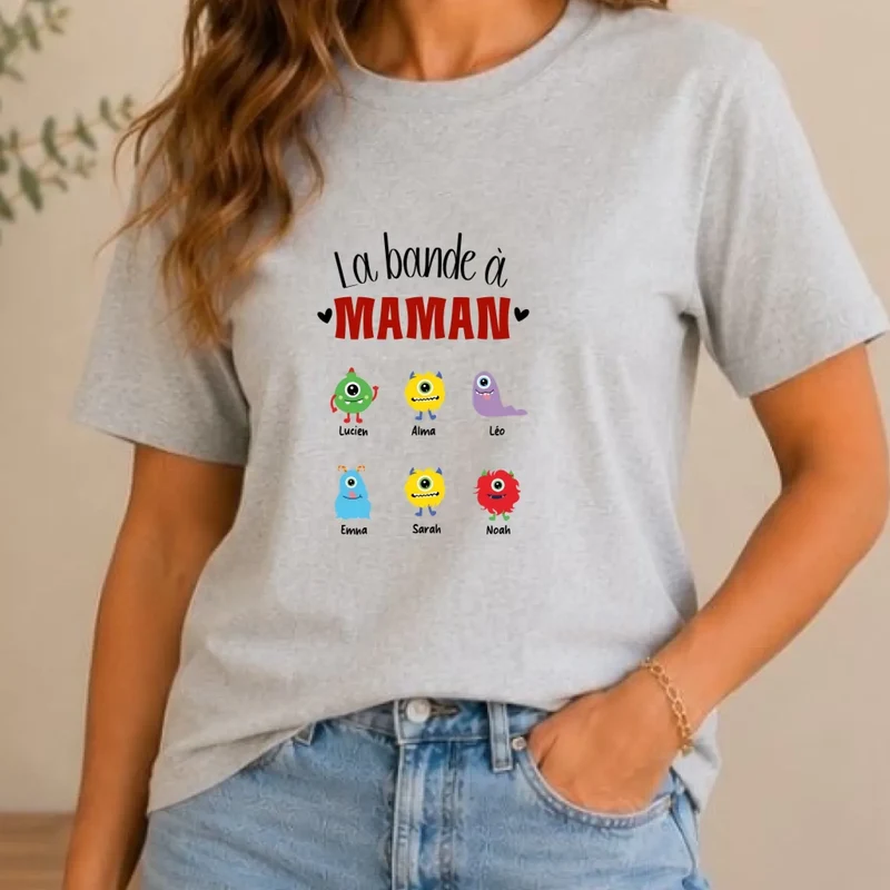 Cadeau fête des mères jeune maman - T shirt personnalisé