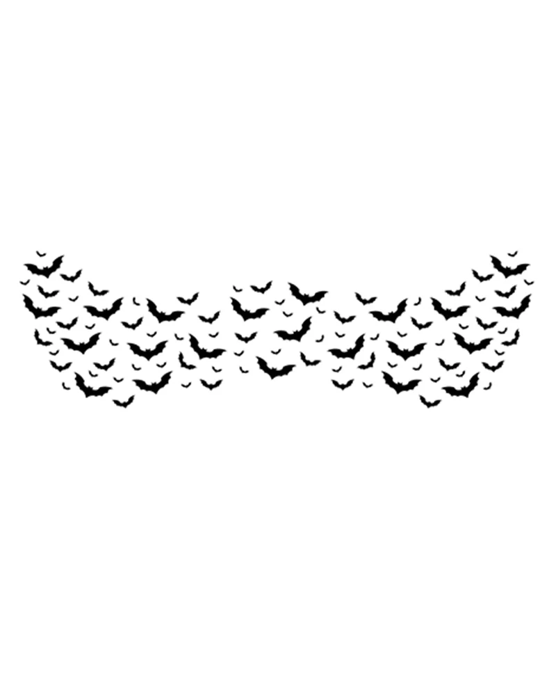 Fledermaus Klebetattoo für Gesicht 16x5cm
