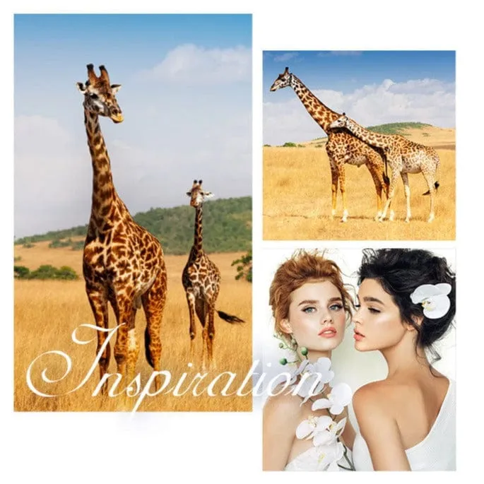 Mutter Tochter kette Giraffe (Silber)