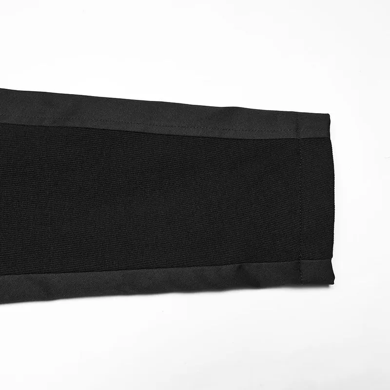 Punk-Herrenjacke mit großen Taschen, Trägern und Kapuze
