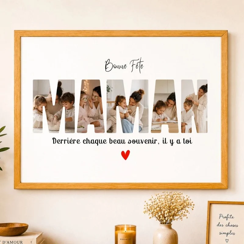 Affiche Bonne Fête Maman personnalisée