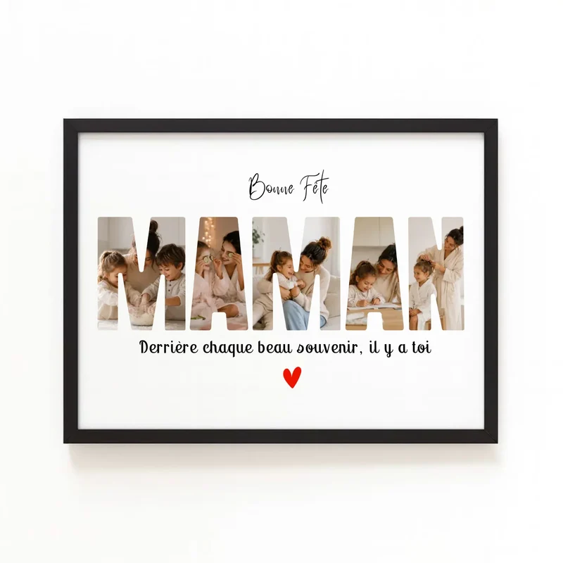 Affiche Bonne Fête Maman personnalisée