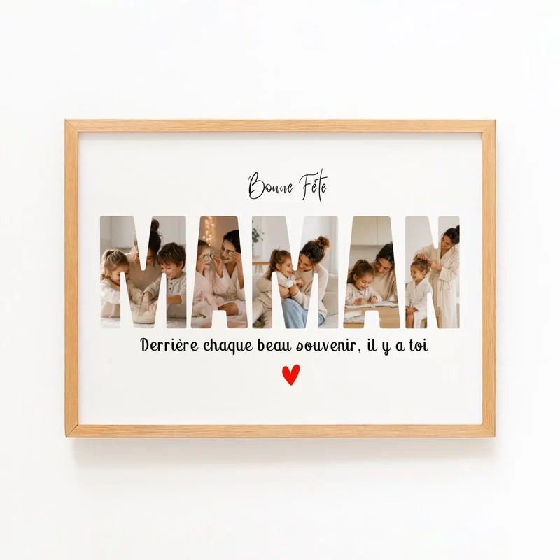 Affiche Bonne Fête Maman personnalisée