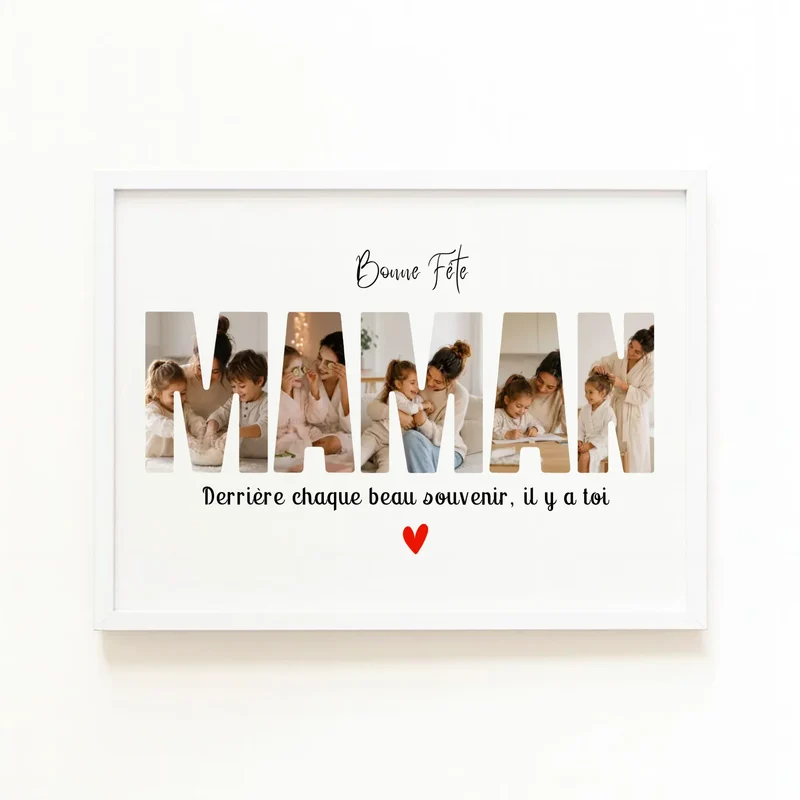 Affiche Bonne Fête Maman personnalisée