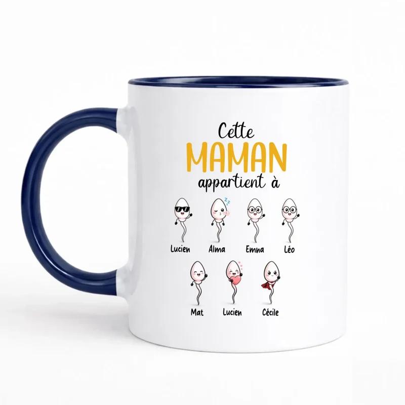 Mug personnalisé - Cadeau fête des mères | Cette Maman appartient à