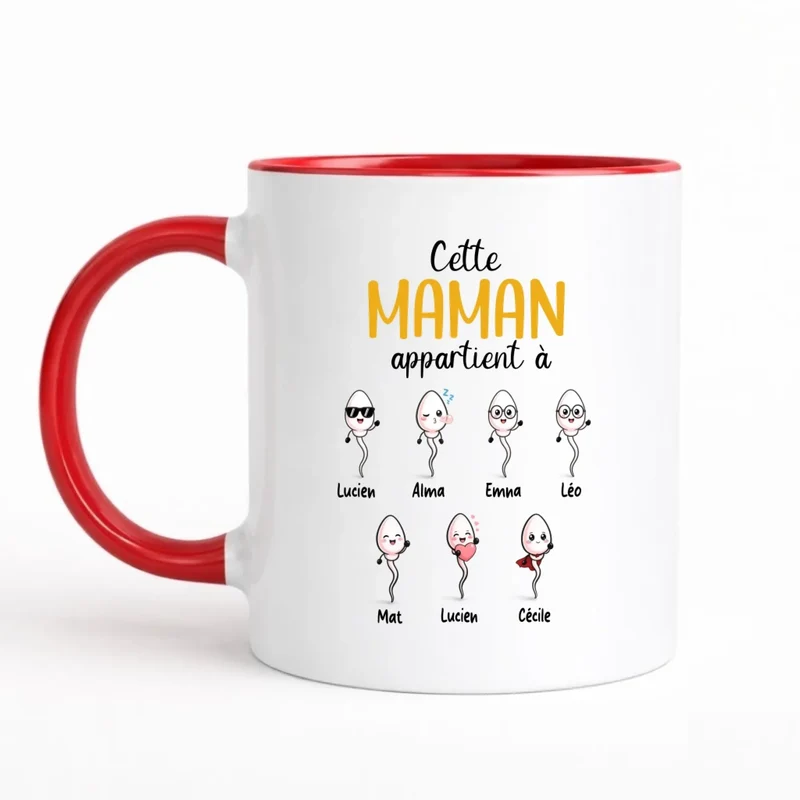 Mug personnalisé - Cadeau fête des mères | Cette Maman appartient à