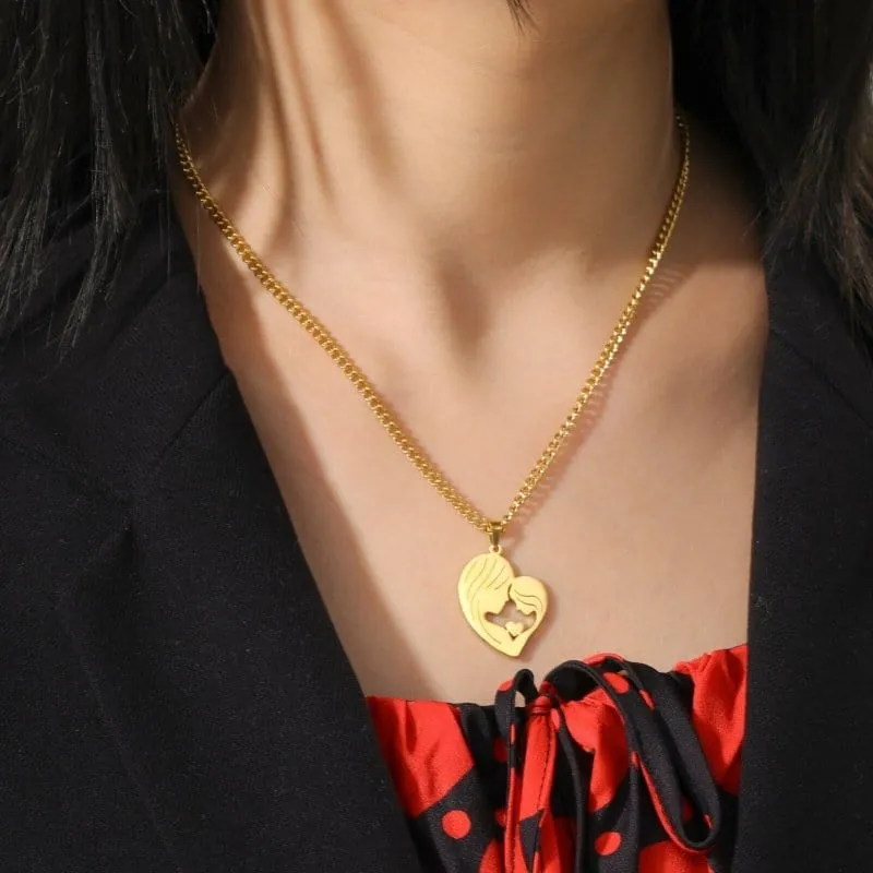 Silhouetten kette Mutter