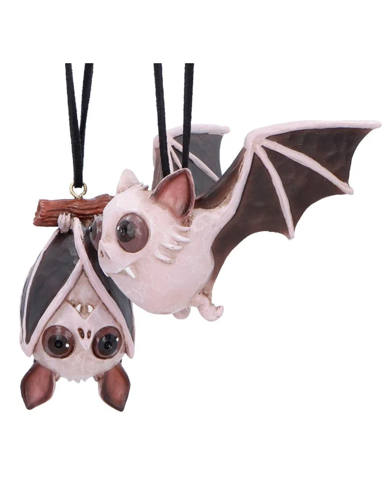 Sneak & Peak Halloween-Fledermaus-Hängeornamente (2er-Set) 7cm
