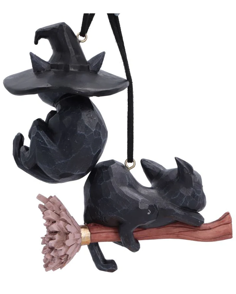 "Curse & Claw“ Halloween-Katzen-Hängeornamente (2er-Set) 7 cm