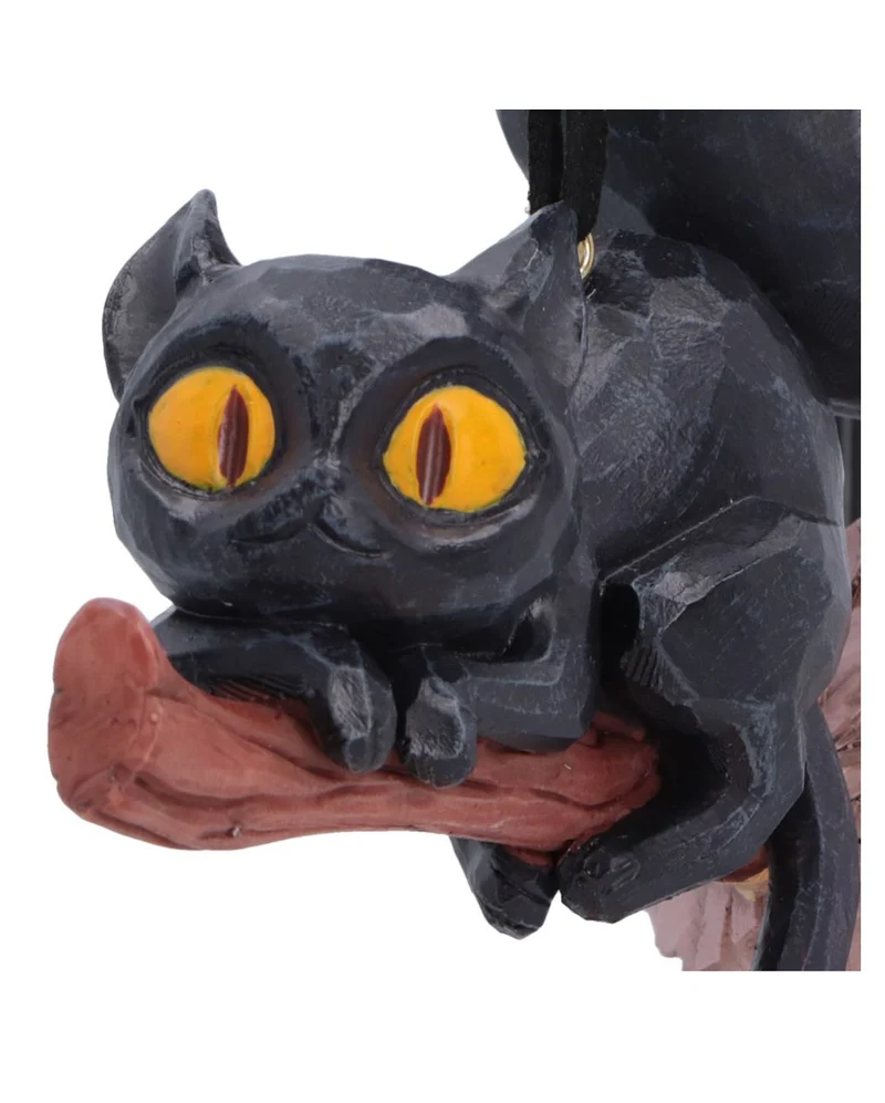 "Curse & Claw“ Halloween-Katzen-Hängeornamente (2er-Set) 7 cm