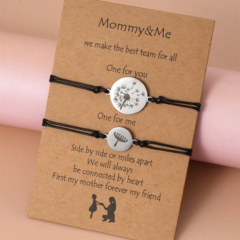 Mutter Tochter Armband Löwenzahn