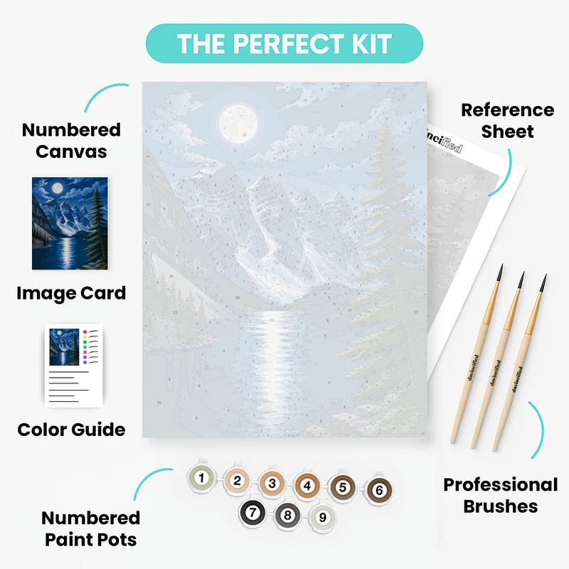 Moonlit Ten Peaks - Paint by Numbers Kit