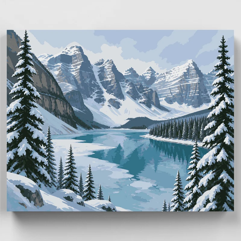 Frozen Ten Peaks - Paint by Numbers Kit