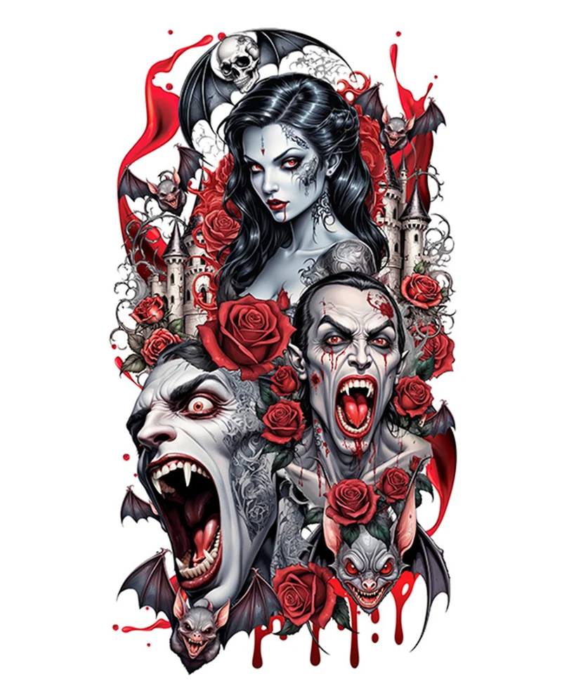 Temporäres Vampir Tattoo zum Aufkleben