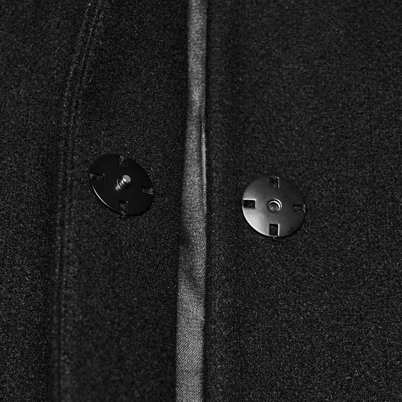 Gothic-Damenjacke mit Stickerei, Stehkragen und asymmetrischem Schnitt