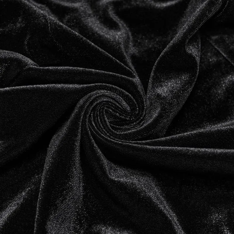 Gothic-Kurzjacke aus Samt für Damen mit Fledermauskragen und ausgestellten Ärmeln