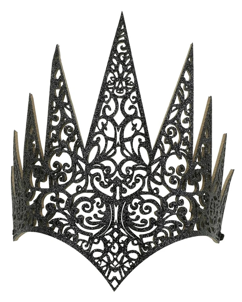 Schwarze Glitzer Krone